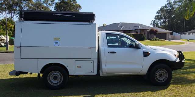 2018 Ford Ranger XL PX MKIII MY19 Diesel 3.2 6 SPD Auto 4X4 with full trade canopy. A real workhorse! 